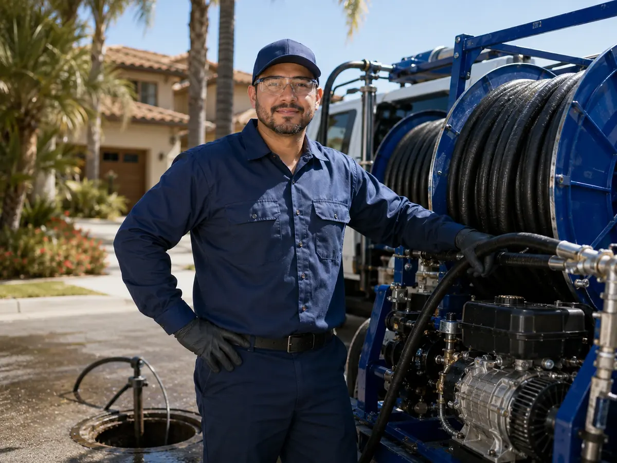 Hydro jet sewer cleaning in Alpine