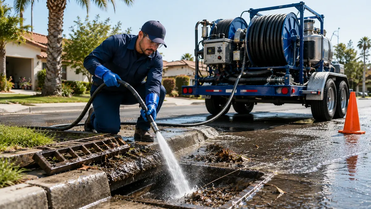 Storm Drain Hydro Jet Cleaning in Alpine